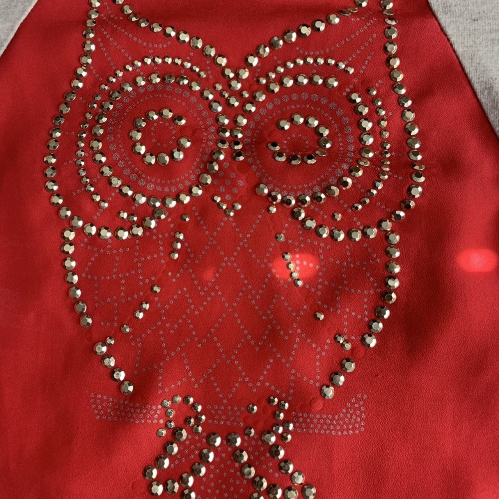 A shirt with an owl on it.